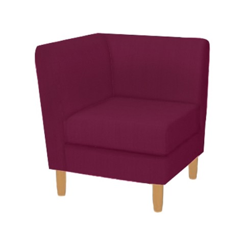 ライオン オフィス・応接ソファ 完成日 組立不要 LG-370 防炎布張り(FGタイプ) コーナー LG-370FG-C 530-63-バイオレット-ナチュラル