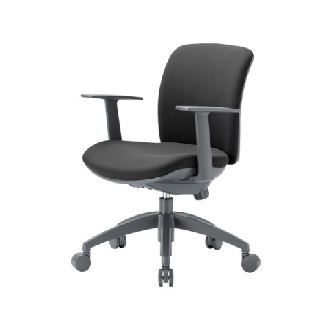 アイコ オフィスチェア  OA-2100 ローバック T型肘タイプ 布張り OA-2115TJ(FG3)GR