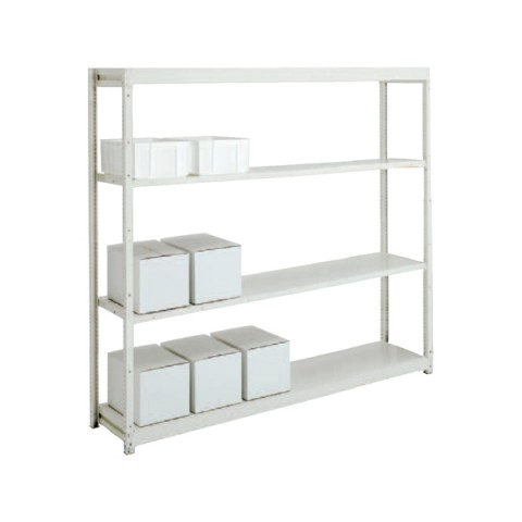 オカムラ オフィスキャビネット・収納家具 完成日 組立不要 マルチモジュールシェルフ(6J型中軽量棚・6N型中量棚) 6J型中軽量棚 1800H 天地4段 最大積載質500s/段 470D 1530W 6J64YM-Z269