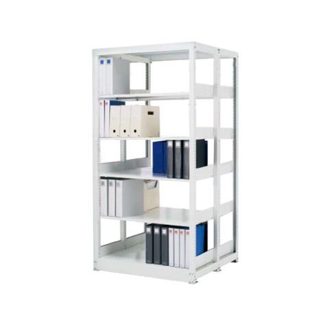 コクヨ オフィスキャビネット・収納家具 完成日 組立不要 複柱書架Sタイプ A4S棚板 奥行き250mm 複式 基本タイプ RFF-75SSAW