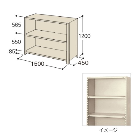 イナバ オフィスキャビネット・収納家具 完成日 組立不要 軽量ラック パネル付きタイプ(P型) H1200 E05363A5