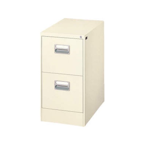 ライオン オフィスキャビネット・収納家具 完成日 組立不要 ファイリングキャビネット ファイリングキャビネット A4サイズ・JIS規格デスクサイド用・2段 4-277N 451-19