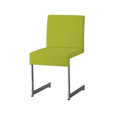 クオン ミーティングチェア・多目的チェア 完成日 組立不要 リヒト フレーム(クロームメッキ) 張地:D N.C.(布) Licht-MCR-D-NC031