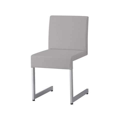 クオン ミーティングチェア・多目的チェア 完成日 組立不要 リヒト フレーム(粉体塗装:シルバー) 張地:D N.C.(布) Licht-MSL-D-NC125