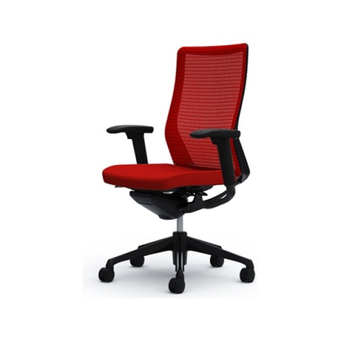 オカムラ オフィスチェア 完成日 組立不要 コーラル メッシュタイプ ハイバック ボディカラー(ブラック) フレームカラー(ブラック) アジャストアーム CQ85MR-FSH9