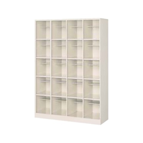 ナイキ オフィスキャビネット・収納家具 完成日 組立不要 シューズボックス オープンタイプ 4列5段20人用 オープンタイプ・中棚付 SB45NM-SH