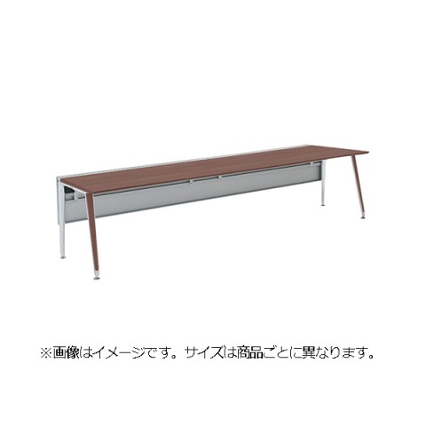 オカムラ オフィスデスク 完成日 組立不要 プリシード スラント脚 片面タイプ フリースタンディングタイプ センターレールタイプ ポリッシュ脚 配線カバー付 3A20GH-MBD7