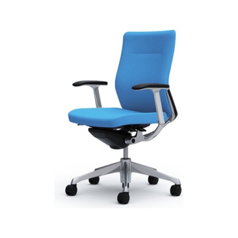 オカムラ オフィスチェア 完成日 組立不要 コーラル クッションタイプ ミドルバック ボディカラー(ブラック) フレームカラー(ポリッシュ) デザインアーム CQ43BR-FSF4