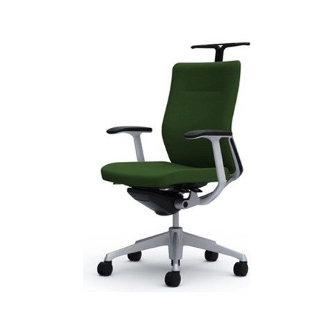 オカムラ オフィスチェア 完成日 組立不要 コーラル クッションタイプ ミドルバック ボディカラー(ブラック) フレームカラー(シルバー) ハンガー デザインアーム CQ44GR-FSG5