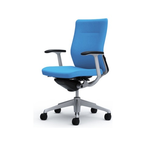 オカムラ オフィスチェア 完成日 組立不要 コーラル クッションタイプ ミドルバック ボディカラー(ブラック) フレームカラー(シルバー) ランバーサポート デザインアーム CQ43GS-FSF4