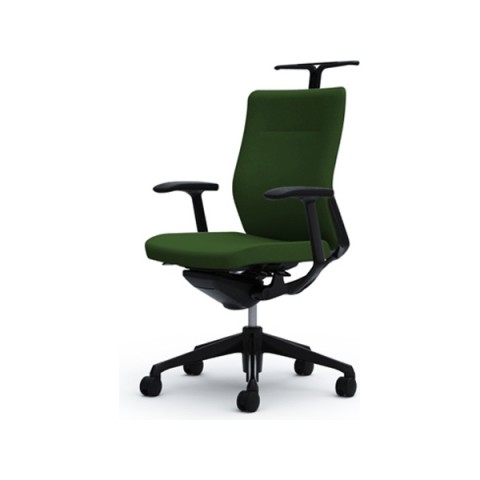 オカムラ オフィスチェア 完成日 組立不要 コーラル クッションタイプ ミドルバック ボディカラー(ブラック) フレームカラー(ブラック) ハンガー デザインアーム CQ44MR-FSG5