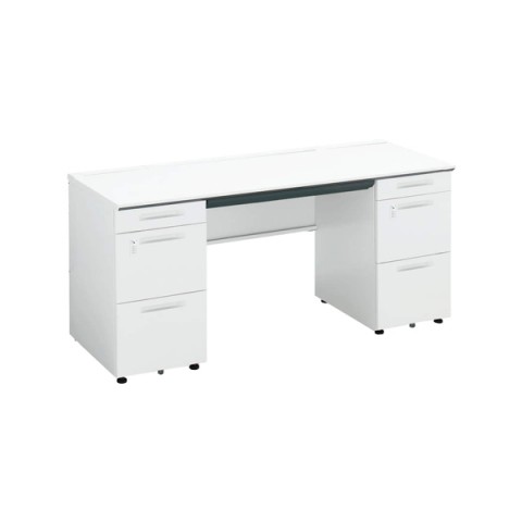 コクヨ オフィスデスク 完成日 組立不要 アイエス 両袖デスク A4タイプ+B4タイプ ダイヤル錠 D600 SD-ISN166DCABSPAWNN