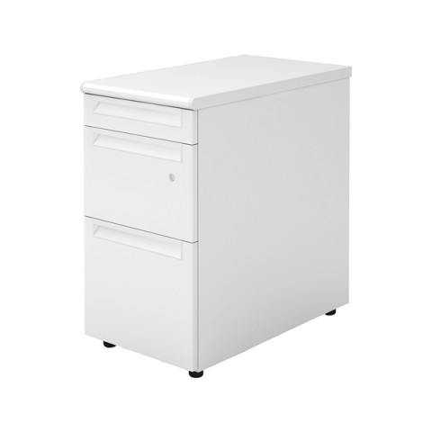 プラス デスクワゴン・脇机 完成日 組立不要 ユーエスツー D-3段袖 D700標準収納タイプ US2-047D-D3 779-409