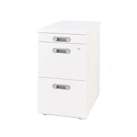 ライオン デスクワゴン・脇机 完成日 組立不要 エルティー C袖ラッチ機能付 LT-047E-CN-WW 562-61