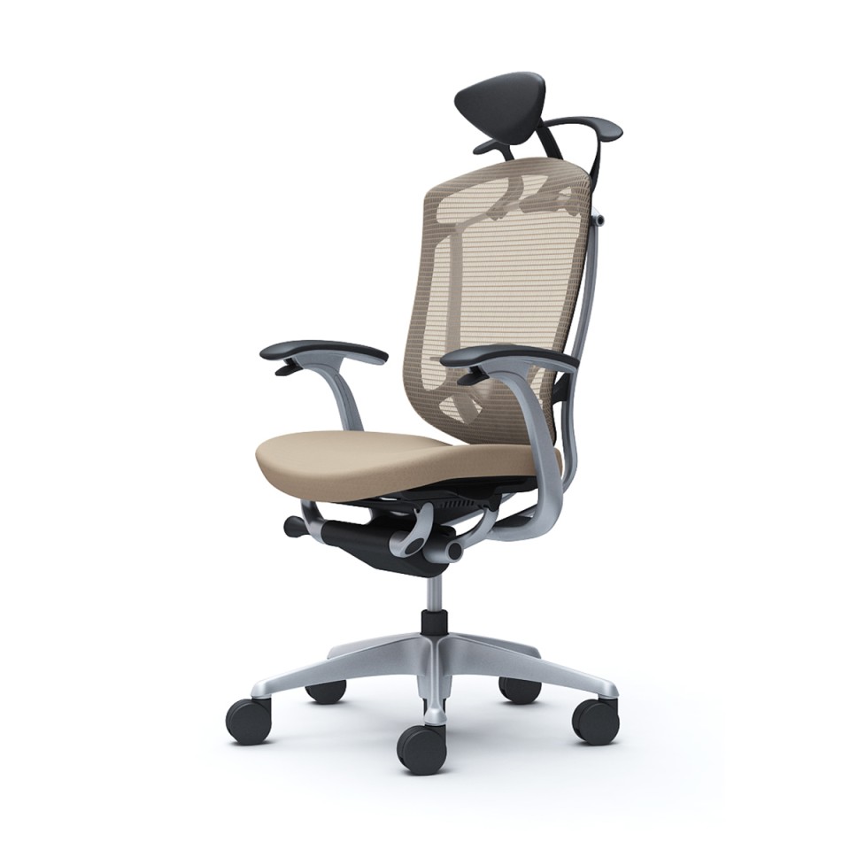 オカムラ オフィスチェア 完成日 組立不要 コンテッサセコンダ エクストラハイバック 小型可動ヘッドレスト クッション デザインアーム シルバーフレーム ブラックボディ ランバー付 ハンガー付 ナイロンキャスター CC4DGS-FPC7