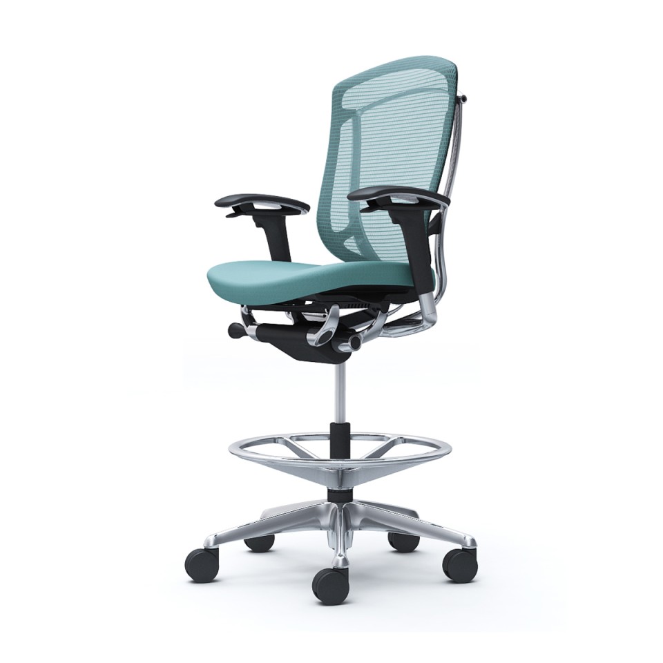 オカムラ オフィスチェア 完成日 組立不要 コンテッサセコンダ ハイチェア アジャストアーム クッション ポリッシュフレーム ブラックボディ ランバー無 ハンガー無 CC83HR-FPC6