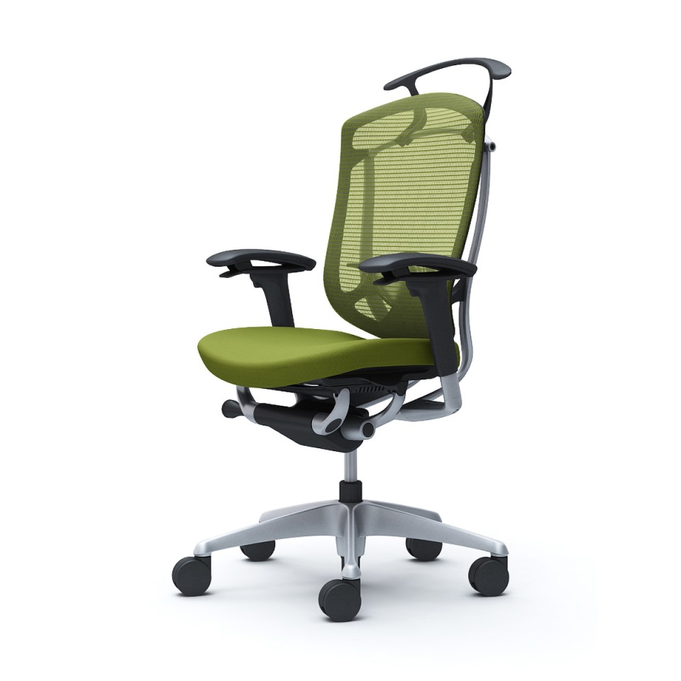 オカムラ オフィスチェア 完成日 組立不要 コンテッサセコンダ ハイバック 5本脚 アジャストアーム クッション シルバーフレーム ブラックボディ ランバー付 ハンガー付 ナイロンキャスター CC84GS-FPC5