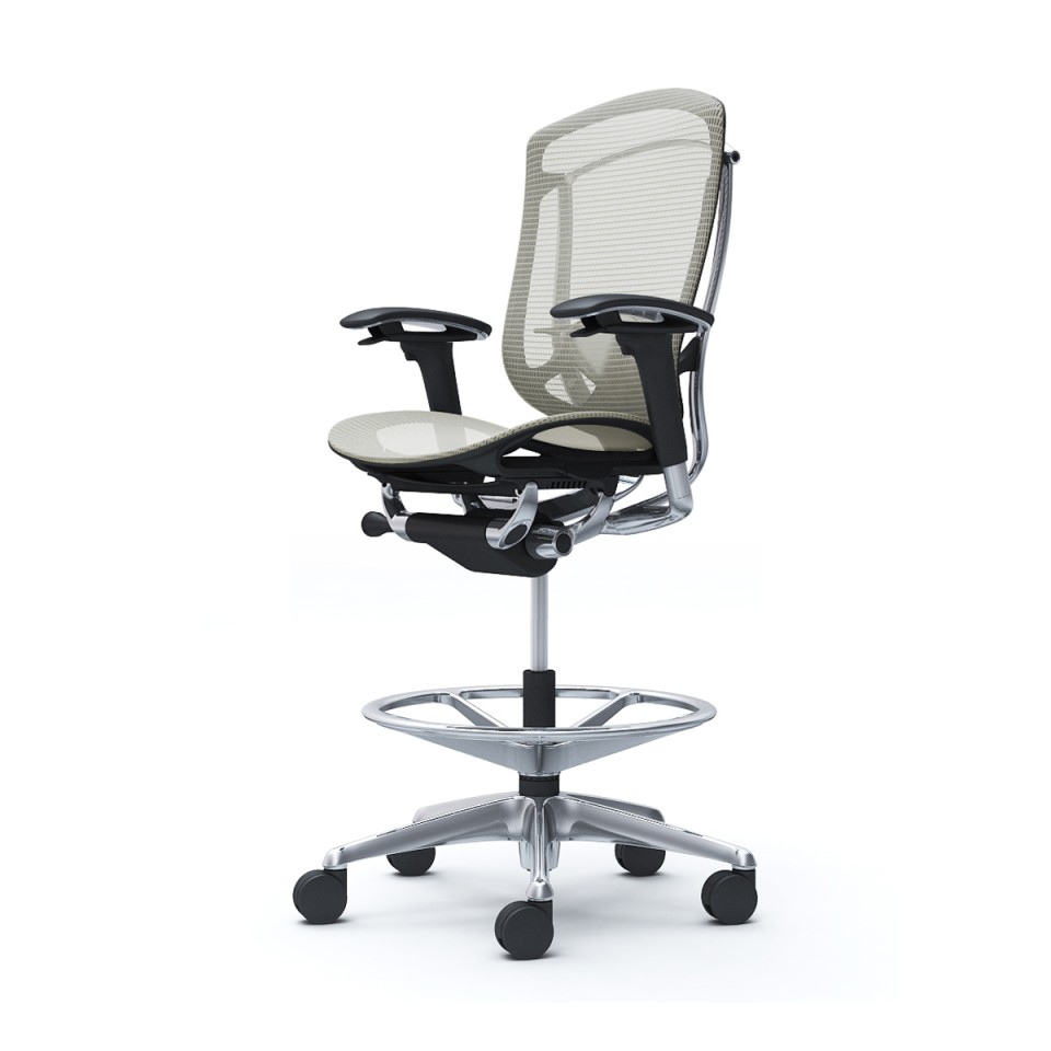 オカムラ オフィスチェア 完成日 組立不要 コンテッサセコンダ ハイチェア アジャストアーム メッシュ ポリッシュフレーム ブラックボディ ランバー付 ハンガー無 CC81HS-FPG2