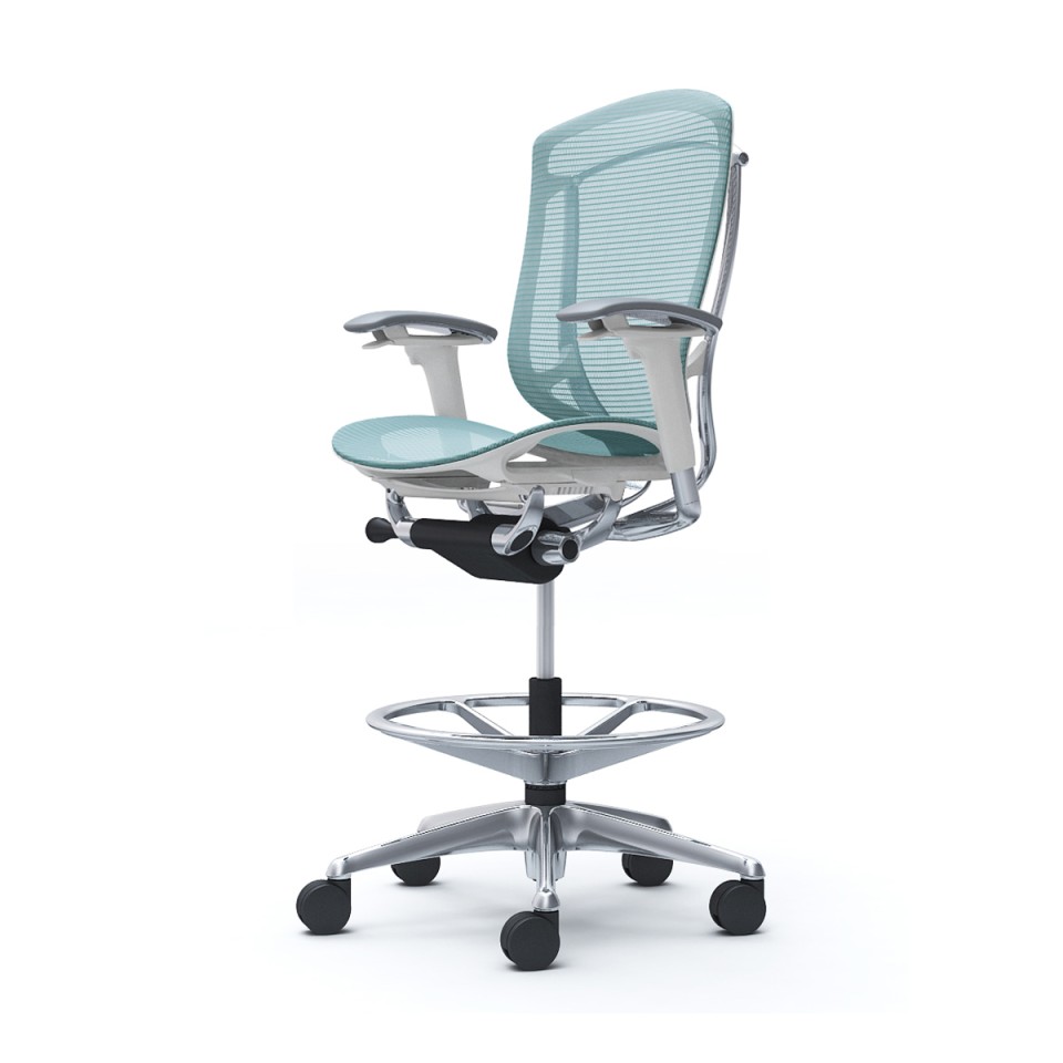 オカムラ オフィスチェア 完成日 組立不要 コンテッサセコンダ ハイチェア アジャストアーム メッシュ ポリッシュフレーム ホワイトボディ ランバー無 ハンガー無 CC81HW-FPG6