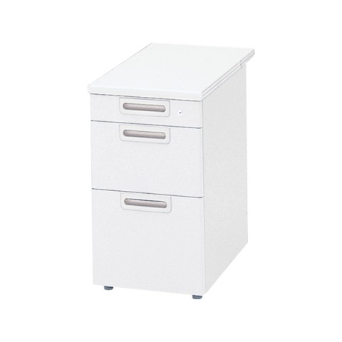 プラス デスクワゴン・脇机 完成日 組立不要 エルエー ベーシックタイプ 脇机 D700 D-3段 LA-047D-3 671-308