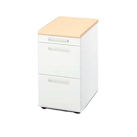 ナイキ デスクワゴン・脇机 完成日 組立不要 XED 3段:B袖 XED046B-WS