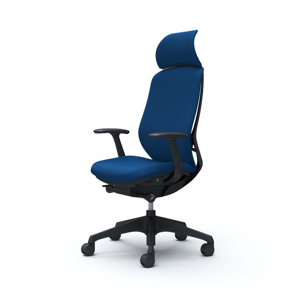 オカムラ オフィスチェア 完成日 組立不要 シルフィー エクストラハイバック クッションタイプ デザインアーム付 ブラックボディ 樹脂脚 ナイロンキャスター C64CXR-FSF3