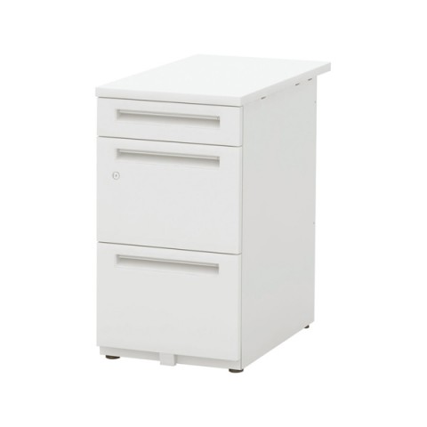 ウチダ デスクワゴン・脇机 完成日 組立不要 スカエナエイチ700 エスタイプ 脇デスク A4/3段 D700 脇SS047A4-3SKH7 5-116-1830