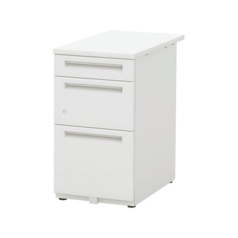 ウチダ デスクワゴン・脇机 完成日 組立不要 スカエナエイチ700 エスタイプ 脇デスク B4/3段 D800(ロング) 脇SS048B4-3LSKH7 5-116-2840