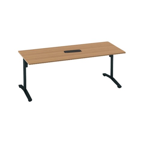 コクヨ ミーティングテーブル 完成日 組立不要 ビエナ 天板固定テーブル T字脚・角形天板 キャスター脚 塗装脚テーブル 配線ボックス付き 脚カラー(ブラック) MT-V187BE6AMP2-C