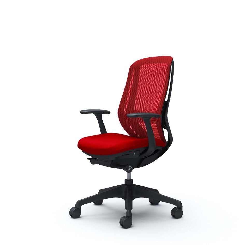 オカムラ オフィスチェア 完成日 組立不要 シルフィー ハイバック メッシュタイプ デザインアーム付 ブラックボディ 樹脂脚 ランバーサポート付 ナイロンキャスター C645XS-FMP9