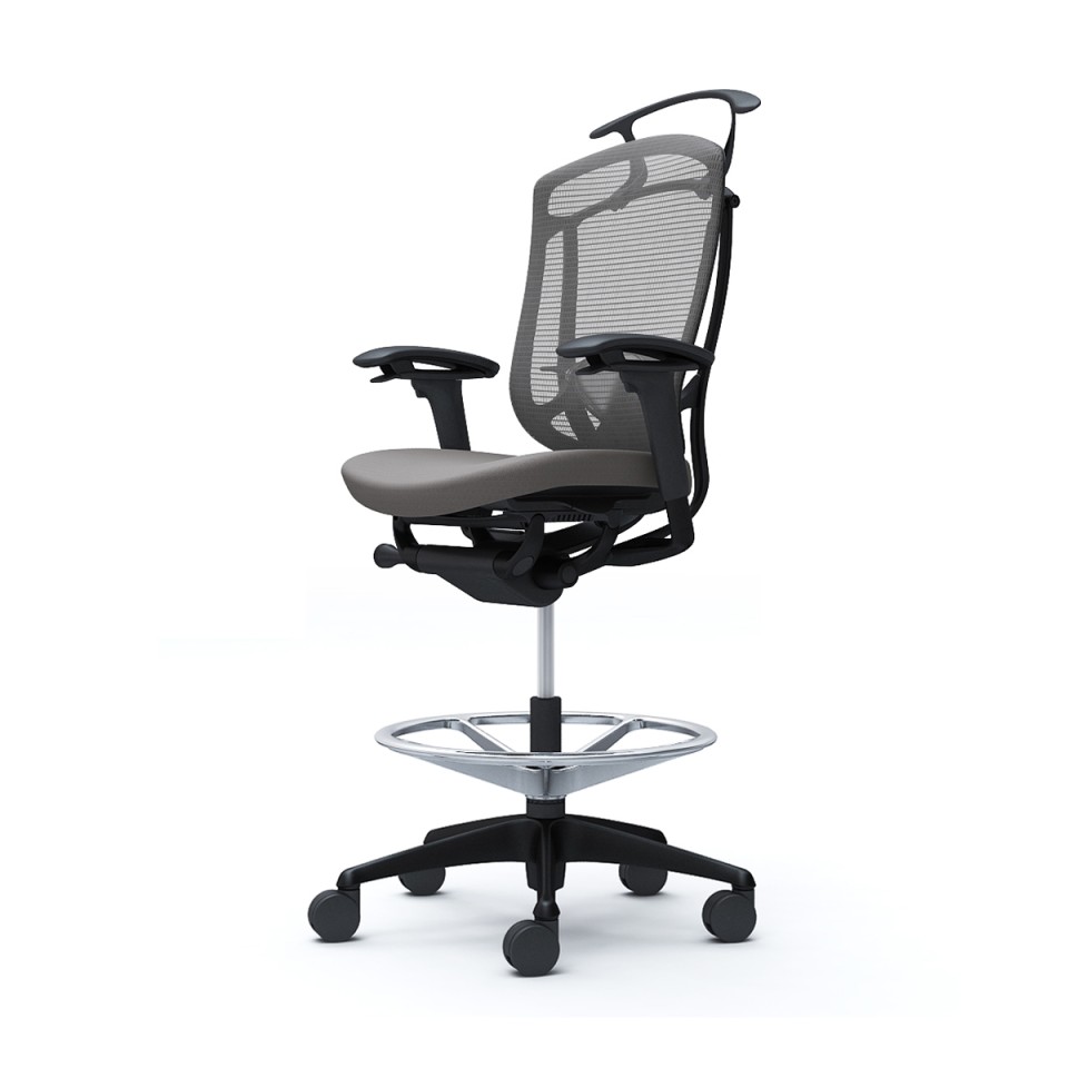 オカムラ オフィスチェア 完成日 組立不要 コンテッサセコンダ ハイチェア アジャストアーム クッション ブラックフレーム ブラックボディ ランバー付 ハンガー付 CC84LS-FPD2