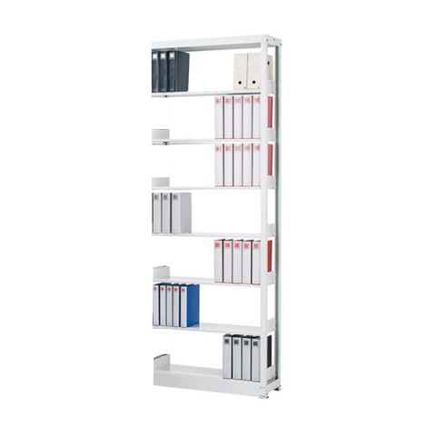 コクヨ オフィスキャビネット・収納家具 完成日 組立不要 複柱書架Sタイプ B5棚板 奥行き215mm 単式 増連タイプ RFF-C17SAW