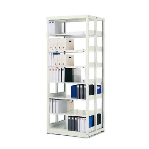 コクヨ オフィスキャビネット・収納家具 完成日 組立不要 複柱書架Sタイプ B4棚板 奥行き400mm 複式 増連タイプ RFF-C87F1