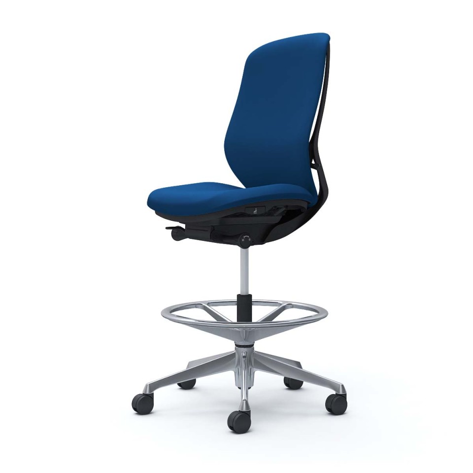 オカムラ オフィスチェア 完成日 組立不要 シルフィー ハイバック ハイチェア クッションタイプ 肘なし ブラックボディ アルミポリッシュ脚 ナイロンキャスター C637HR-FSF3