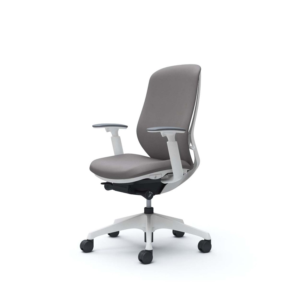 オカムラ オフィスチェア 完成日 組立不要 シルフィー ハイバック クッション(インターロック)タイプ アジャストアーム付 ホワイトボディ 樹脂脚 ナイロンキャスター C687XW-FXW1