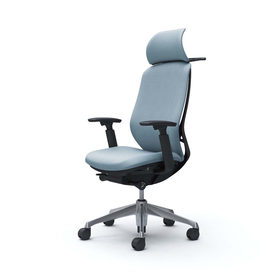 オカムラ オフィスチェア 完成日 組立不要 シルフィー エクストラハイバック クッション(インターロック)タイプ アジャストアーム付 ブラックボディ アルミポリッシュ脚 ハンガー付 ナイロンキャスター C68DBR-FXW9