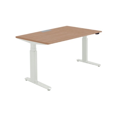 オカムラ オフィスデスク 完成日 組立不要 プリシード 上下昇降デスク ストレートタイプ インジケーター付 スラントエッジ 塗装脚 3H20FE-MY3E