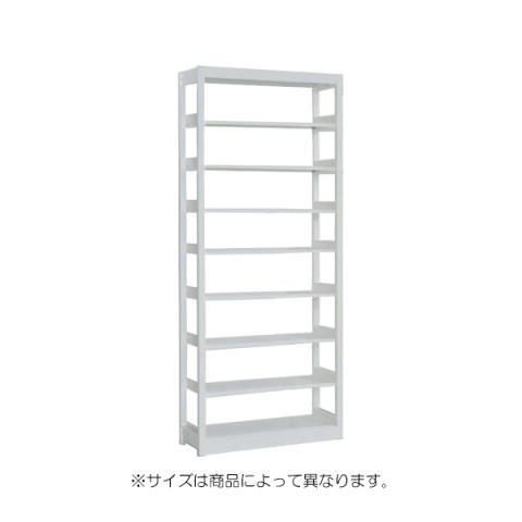 ナイキ オフィスキャビネット・収納家具 完成日 組立不要 複柱書架 B5(D220)サイズ 単式 基本型 棚板数:8枚 NTMAK-88S-W