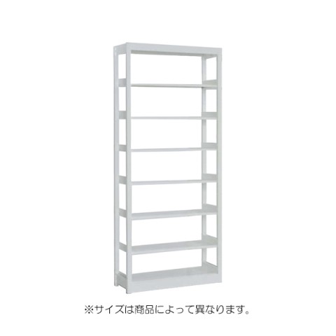ナイキ オフィスキャビネット・収納家具 完成日 組立不要 複柱書架 B4(D420)サイズ 単式 基本型 棚板数:7枚 NTMDK-87S-W