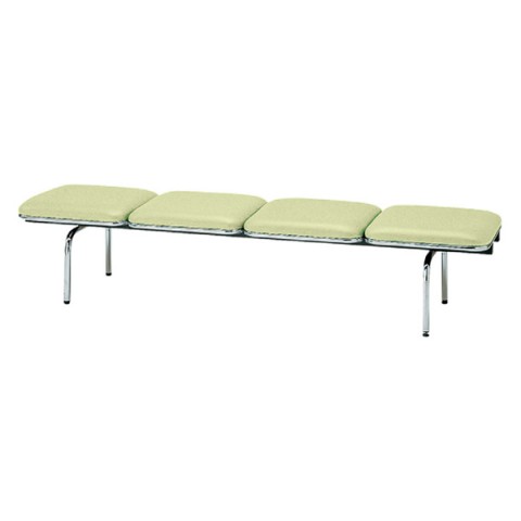 生興 ロビーベンチ・長椅子  FUL 4人用 布張り FUL-4Nグリーン 16011