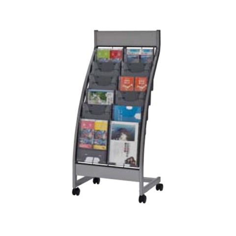 ナイキ オフィスアクセサリ 完成日 組立不要 パンフレットスタンド (R形状タイプ)2列6段 PR852-6