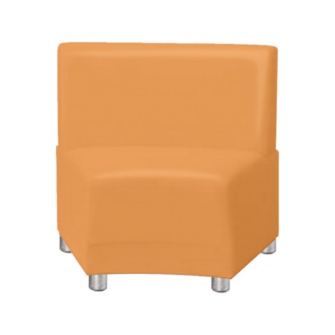 ライオン オフィス・応接ソファ 完成日 組立不要 ロッサム 脚付タイプ 背付・30°内コーナー 359-94 LC-6416S1-Y