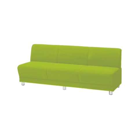 ライオン オフィス・応接ソファ 完成日 組立不要 ロッサム 脚付タイプ 背付・3人掛 359-24 LC-6413F-YG