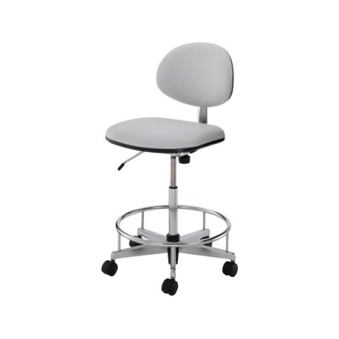 コクヨ ミーティングチェア・多目的チェア 完成日 組立不要 クリーンルームチェアー 背付きチェアー(ハイタイプ) 背もたれロッキング(コイルバネ)ポリウレタン巻きキャスター CR-FGM470-V