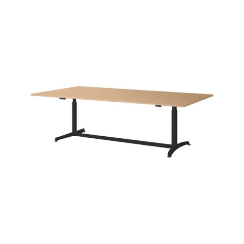 イトーキ ミーティングテーブル 完成日 組立不要 トイロ テーブル(角型) インジケーター付昇降スイッチタイプ 配線なし 塗装脚 脚ベースカラー:ブラックT JZT-2412NB-ATX