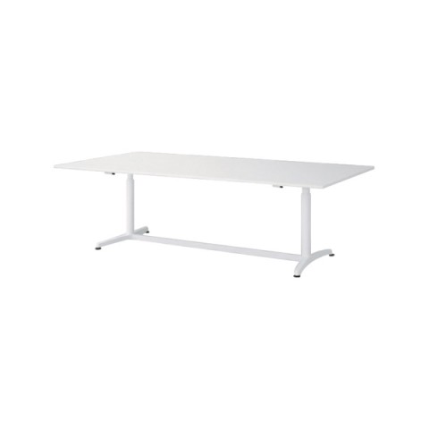 イトーキ ミーティングテーブル 完成日 組立不要 トイロ テーブル(角型) インジケーター付昇降スイッチタイプ 配線なし 塗装脚 脚ベースカラー:ホワイトW JZT-2412NB-AWL