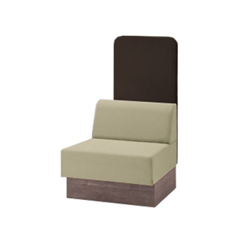 イトーキ オフィス・応接ソファ 完成日 組立不要 ノットワーク ハイバック 直線タイプ コンセントなし ベースカラー:N(ベース:ノルディックバーチ) ハイバックパネル張地カラー:F6(グレイッシュブラウン) LLL-06SHN-NF6H4