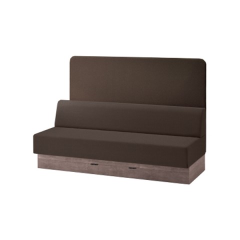 イトーキ オフィス・応接ソファ 完成日 組立不要 ノットワーク ハイバック 直線タイプ コンセント付 ベースカラー:N(ベース:ノルディックバーチ コンセント:ブラックT) ハイバックパネル張地カラー:H4(カシューブラウン) LLL-18SHK-NH4H4