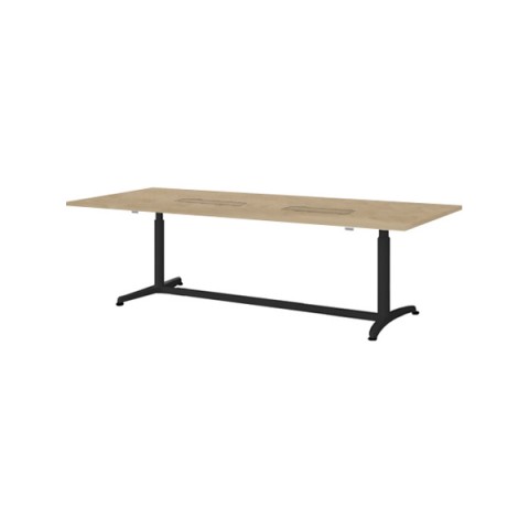 イトーキ ミーティングテーブル 完成日 組立不要 トイロ テーブル(角型) 昇降スイッチタイプ 配線カバー付 塗装脚 脚ベースカラー:ブラックT JZT-2109WA1ATM