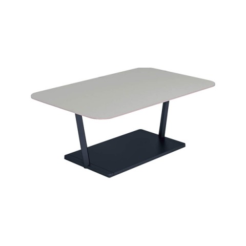 コクヨ ミーティングテーブル 完成日 組立不要 リージョン T字脚 角形 ローテーブル リノリウム天板 脚カラー:ブラック LT-RG127LE6AF75